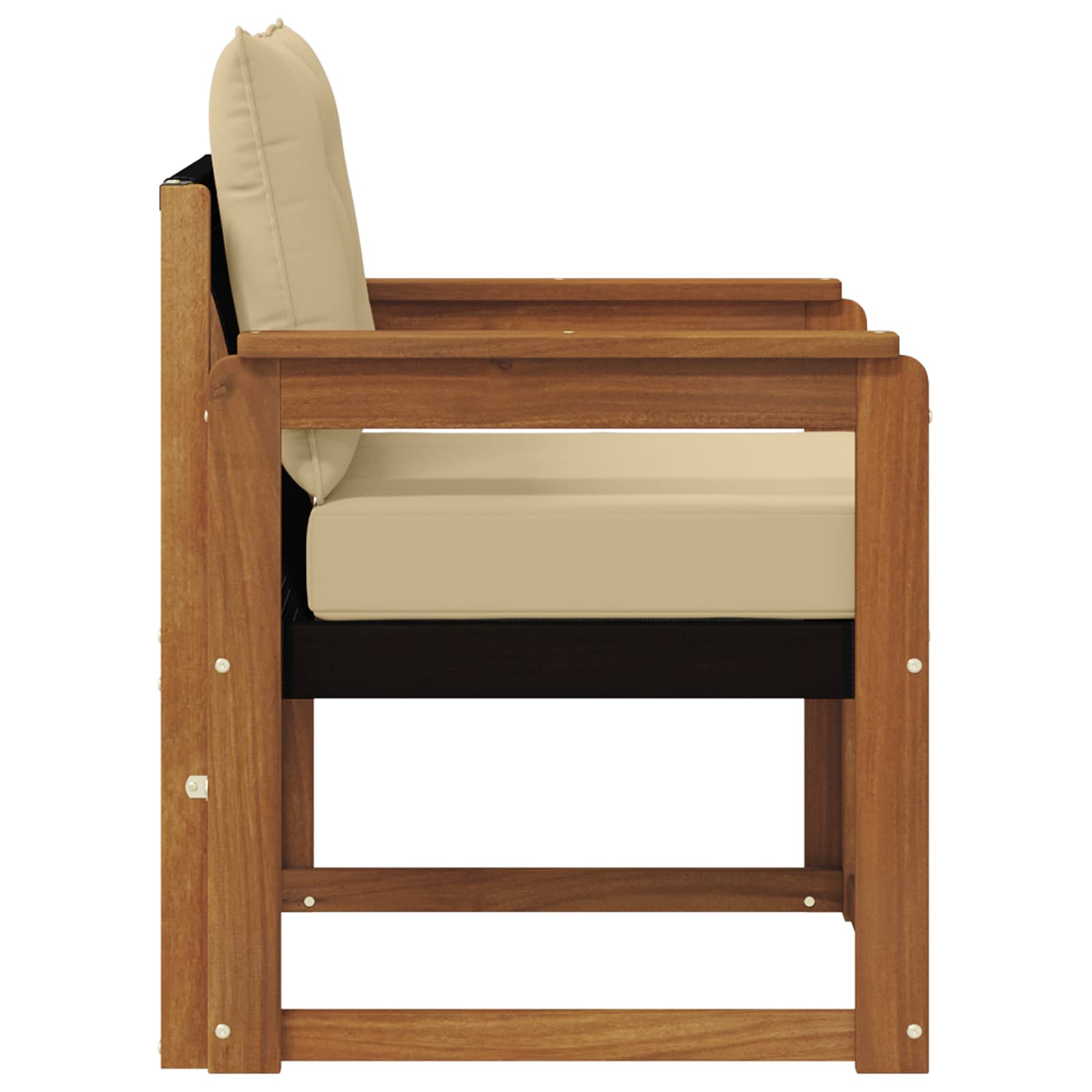 Tuinbank Massief Acaciahout en Textilene Naturel image 6