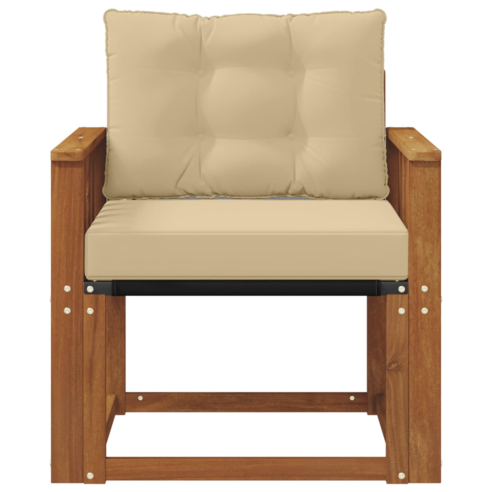 Tuinbank Massief Acaciahout en Textilene Naturel image 5