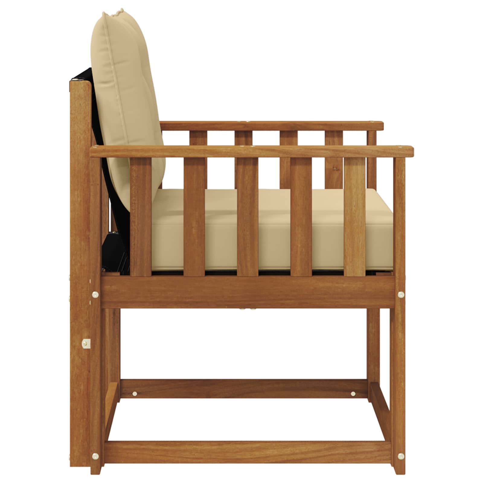 Tuinbank Massief Acaciahout en Textilene Naturel image 6