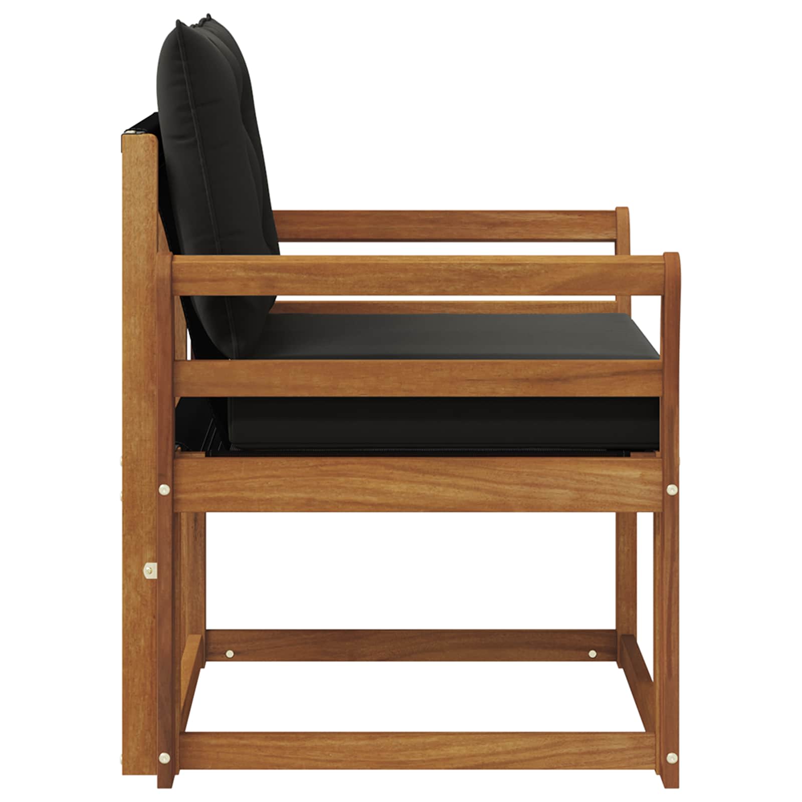 2 Stuk Buiten bankenset Massief Acaciahout en Textilene Naturel image 6