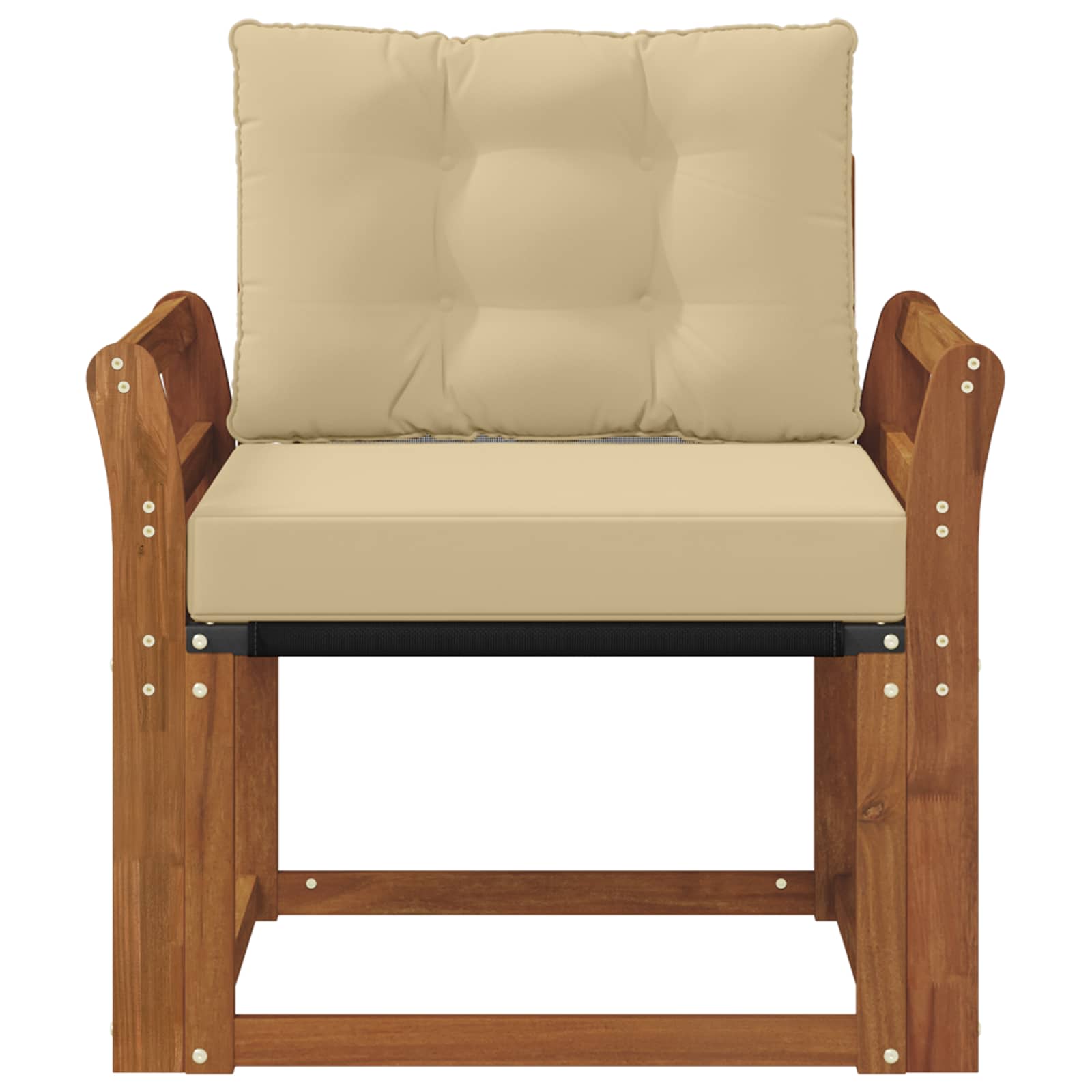 Tuinbank Massief Acaciahout en Textilene Naturel image 5