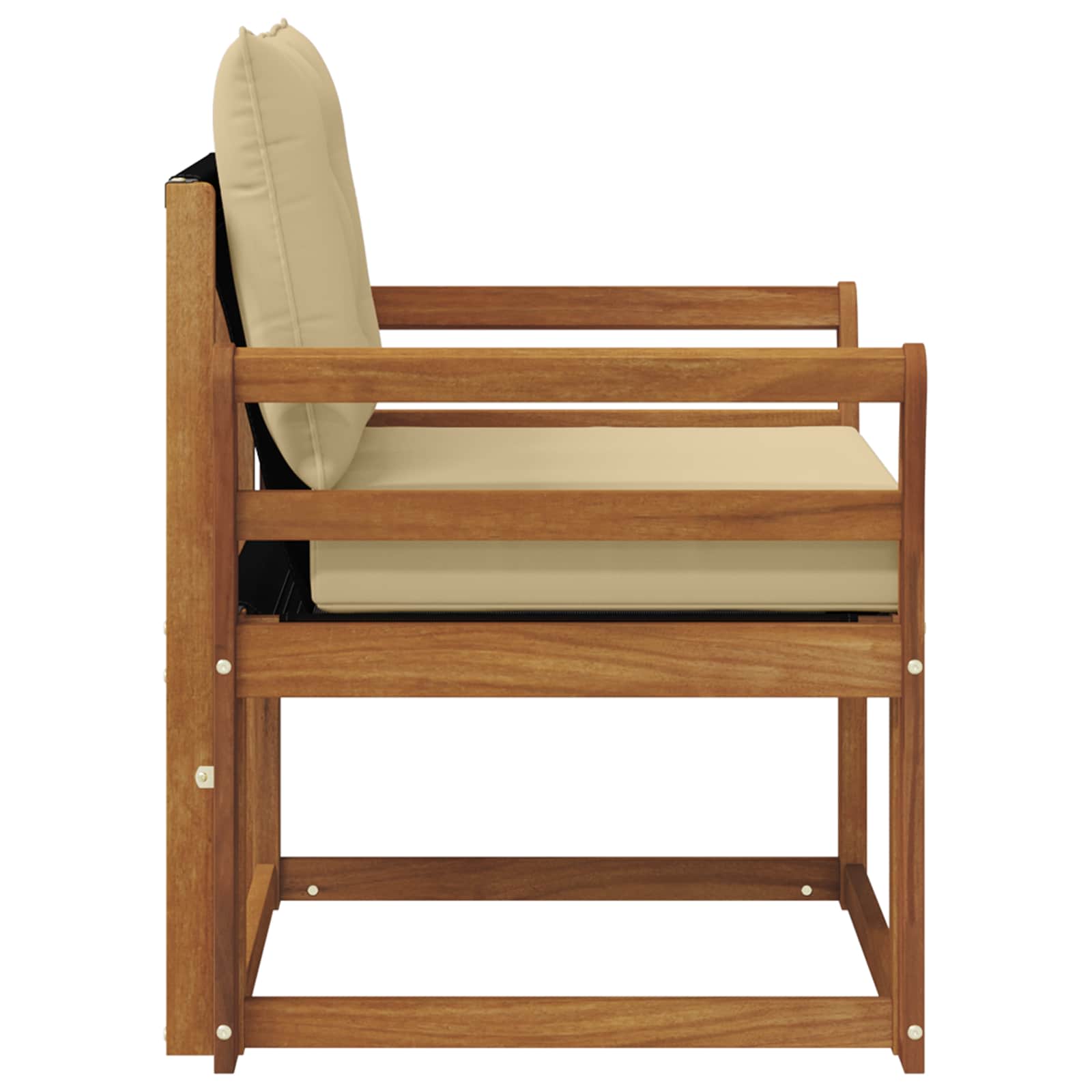 Tuinbank Massief Acaciahout en Textilene Naturel image 6