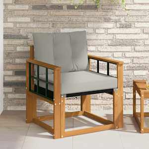 Zunanja garnitura za sedenje Masivno akacijevo les in Textilene