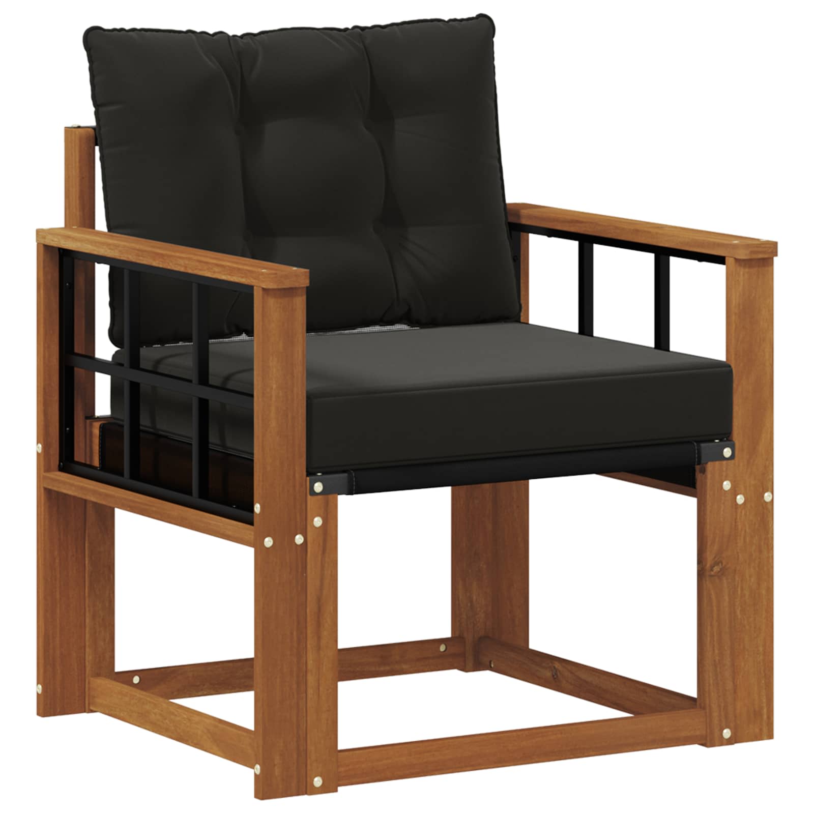 2 Stuk Buiten bankenset Massief Acaciahout en Textilene Naturel image 2