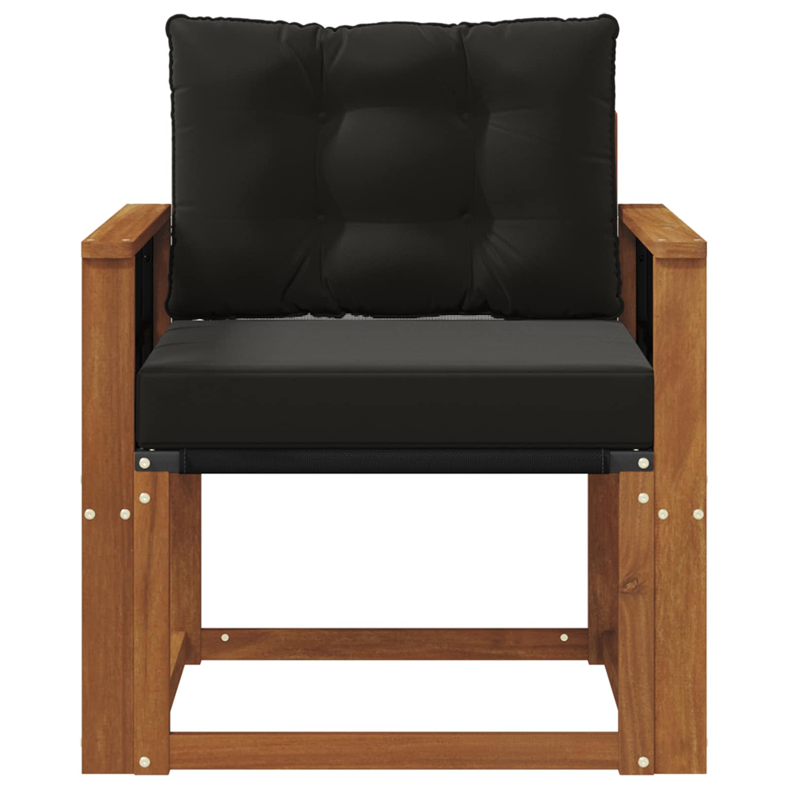 2 Stuk Buiten bankenset Massief Acaciahout en Textilene Naturel image 5