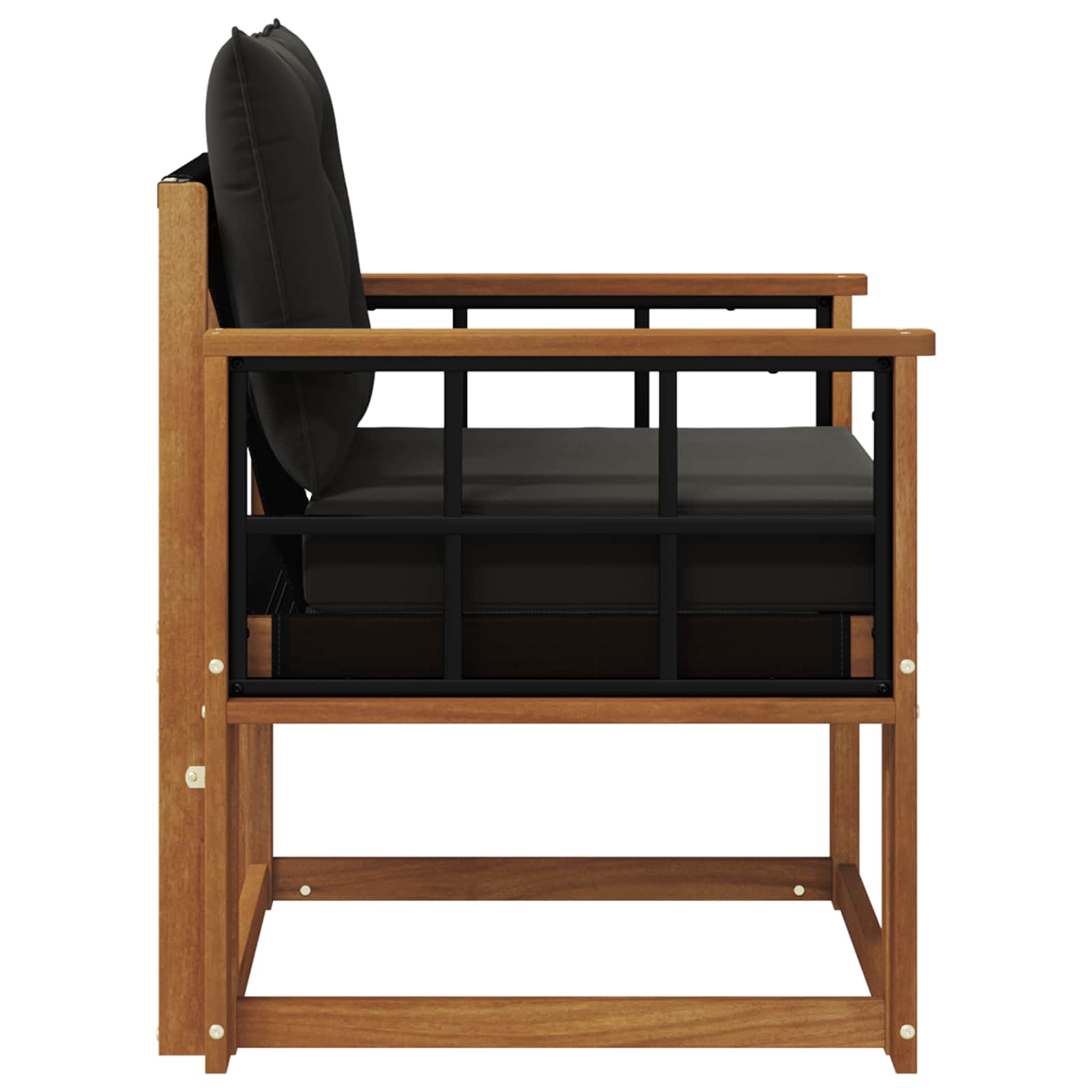 2 Stuk Buiten bankenset Massief Acaciahout en Textilene Naturel image 6