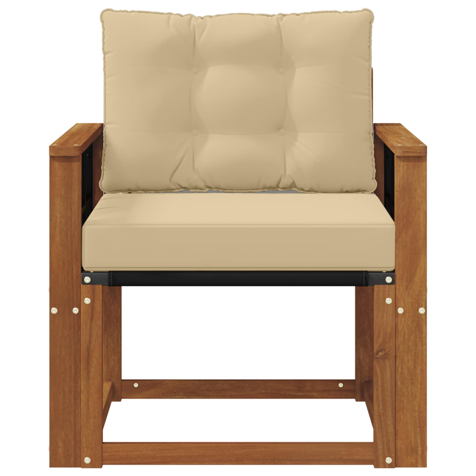 Tuinbank Massief Acaciahout en Textilene Naturel image 5