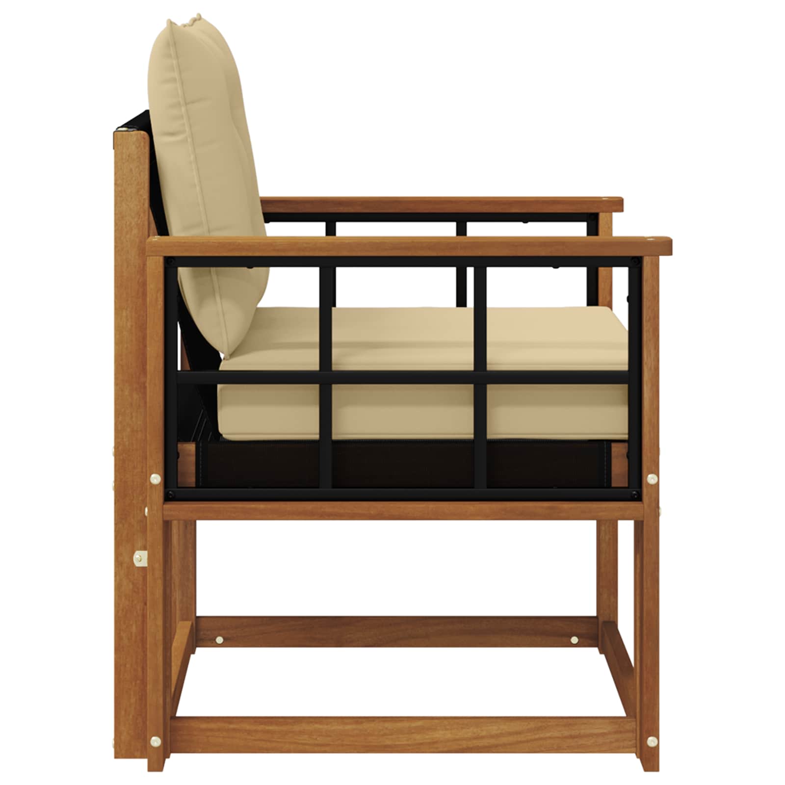 Tuinbank Massief Acaciahout en Textilene Naturel image 6