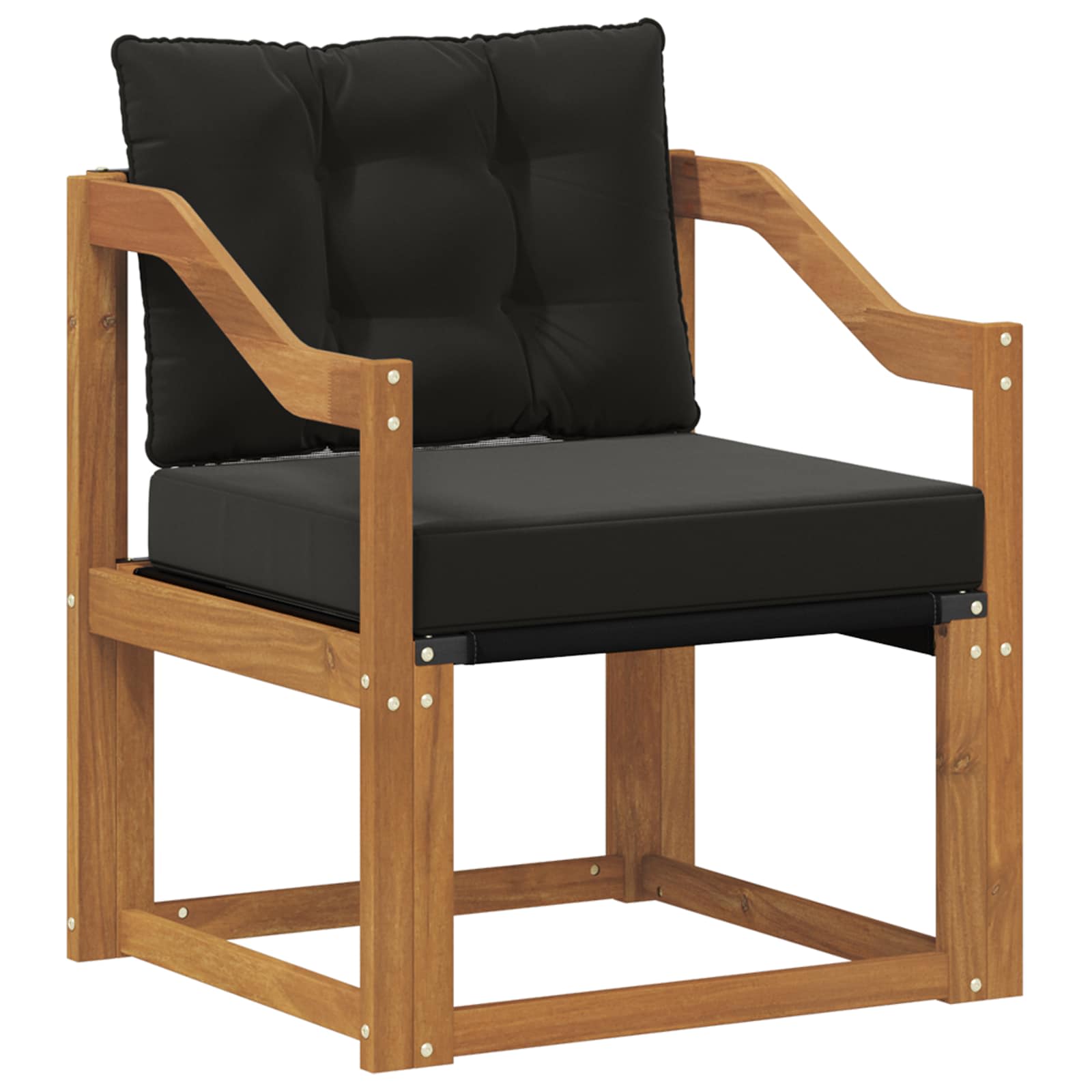 2 Stuk Buiten bankenset Massief Acaciahout en Textilene Naturel image 2