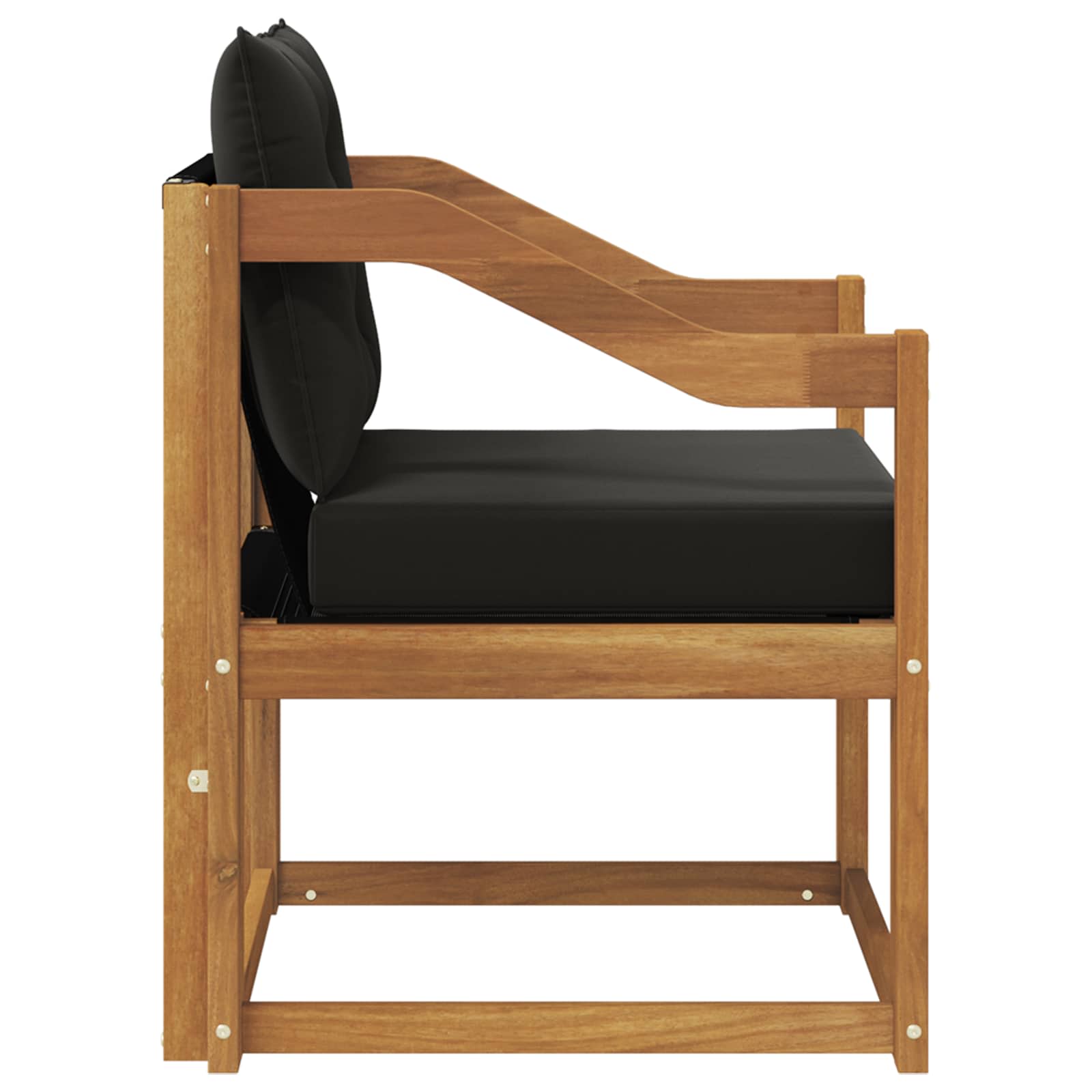 2 Stuk Buiten bankenset Massief Acaciahout en Textilene Naturel image 6