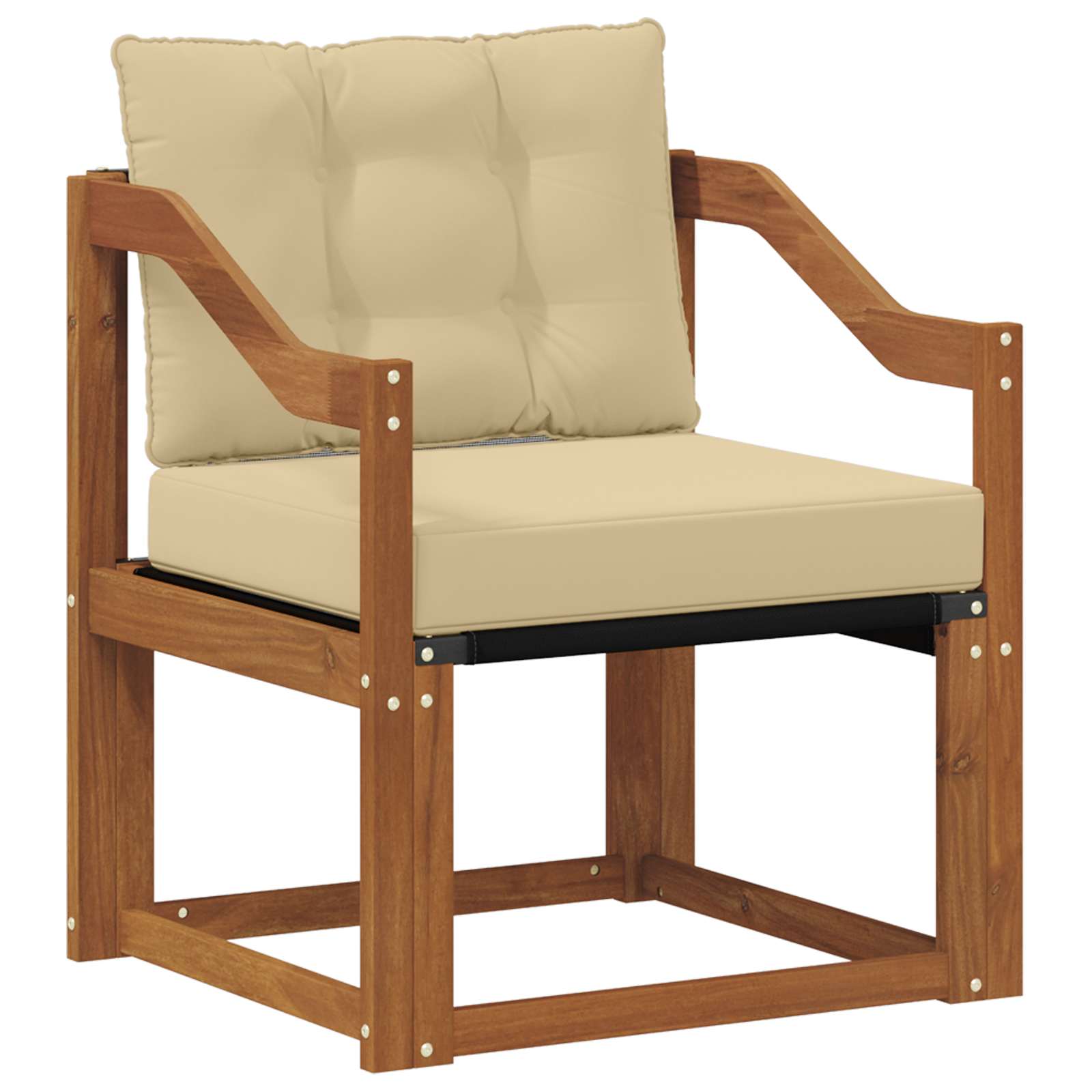 Tuinbank Massief Acaciahout en Textilene Naturel image 2