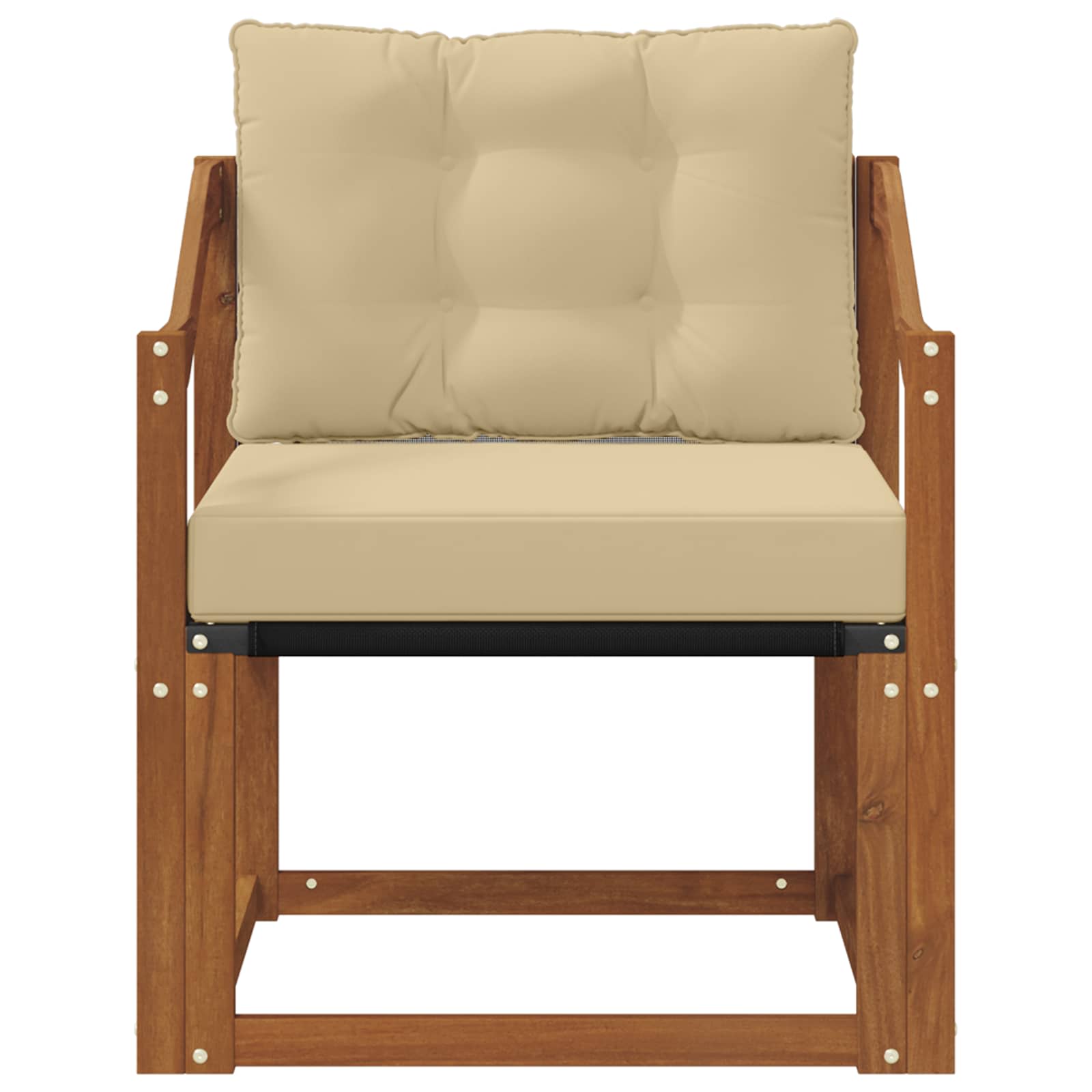 Tuinbank Massief Acaciahout en Textilene Naturel image 5