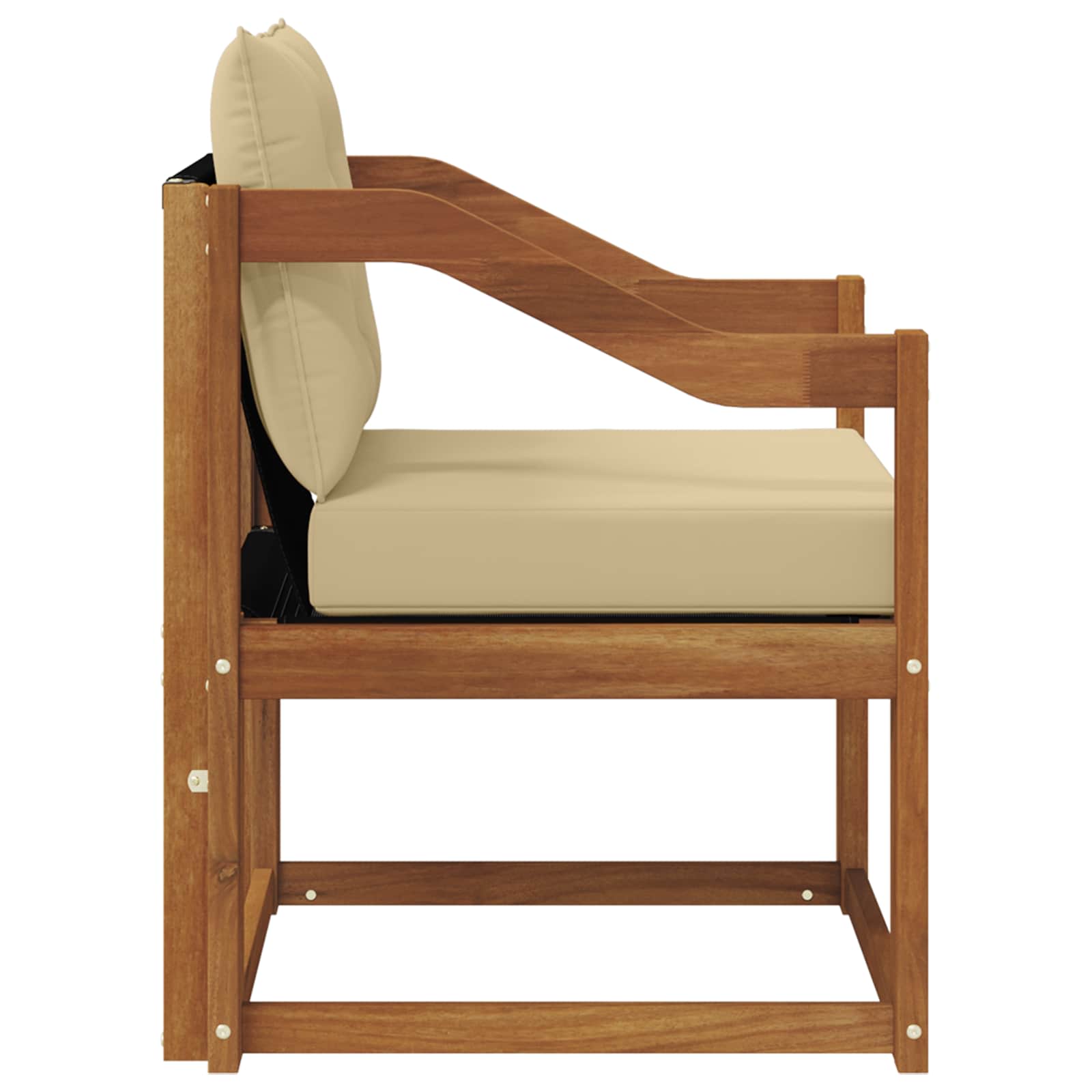 Tuinbank Massief Acaciahout en Textilene Naturel image 6