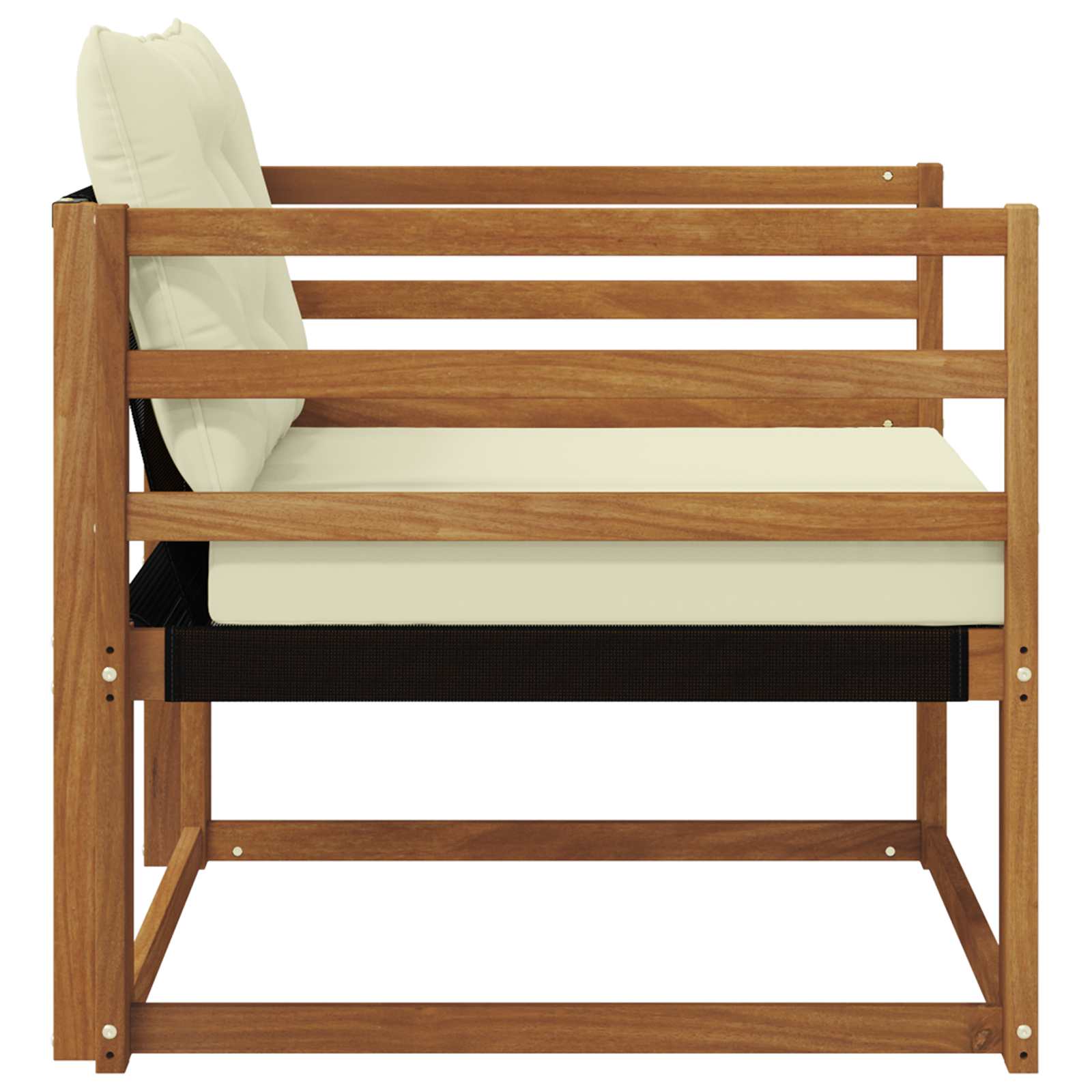 Buiten bankenset Massief Acaciahout en Textilene Naturel image 6