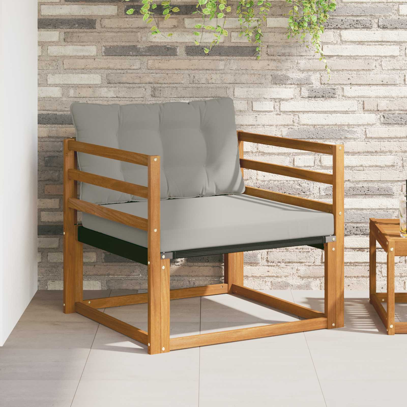 vidaXL Set de canapele de exterior Lemn solid de Acacia și Textilene