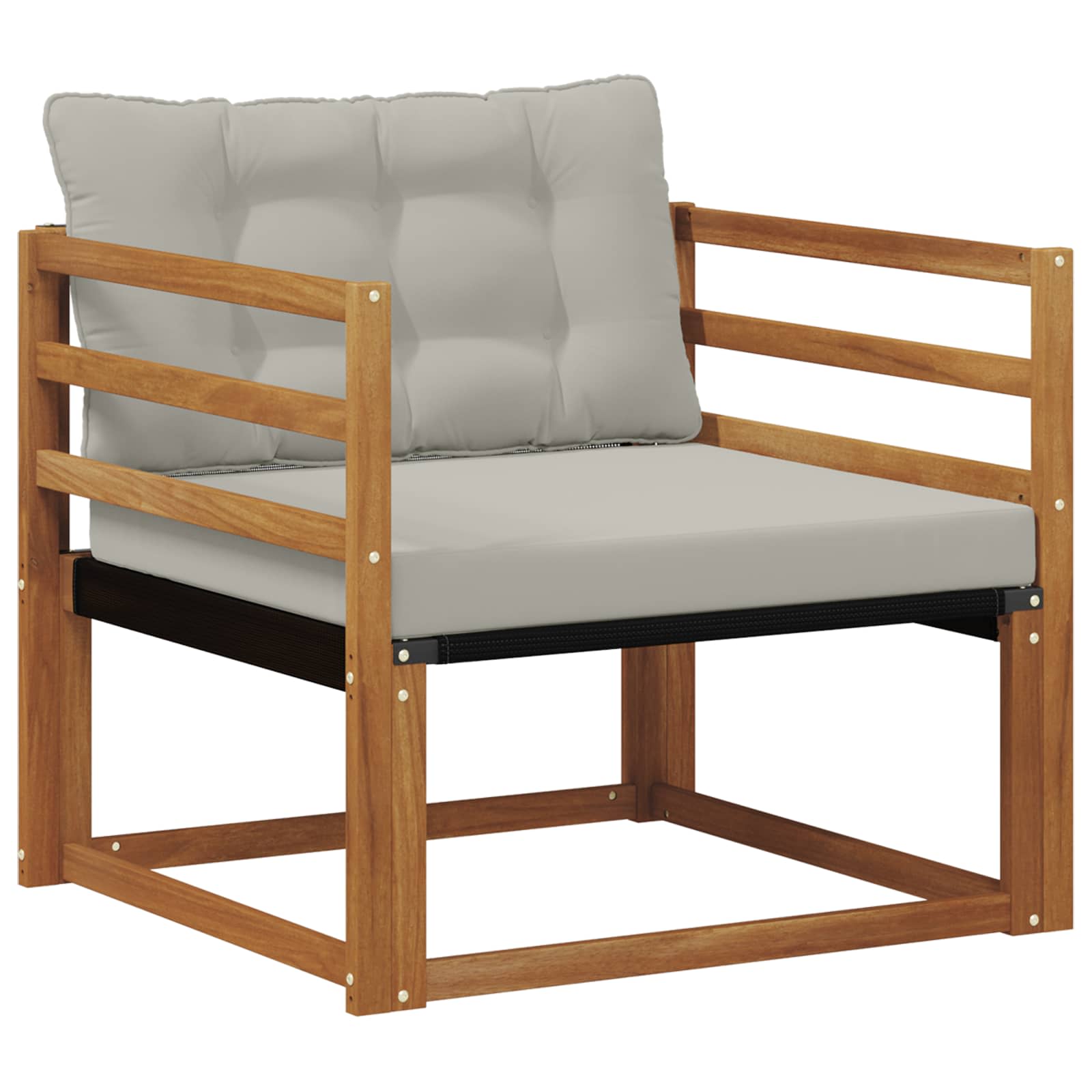 Buiten bankenset Massief Acaciahout en Textilene Naturel image 2