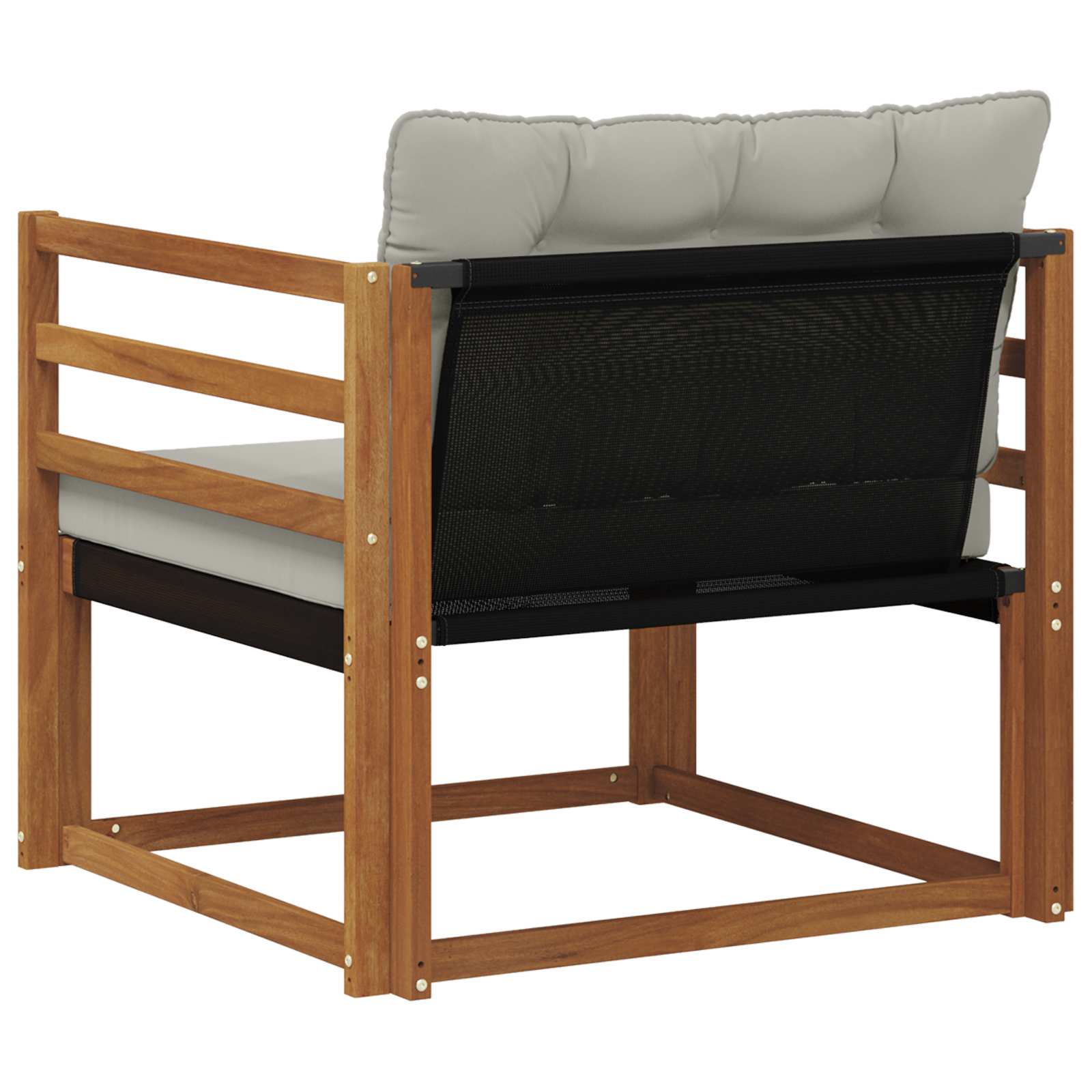 Buiten bankenset Massief Acaciahout en Textilene Naturel image 7