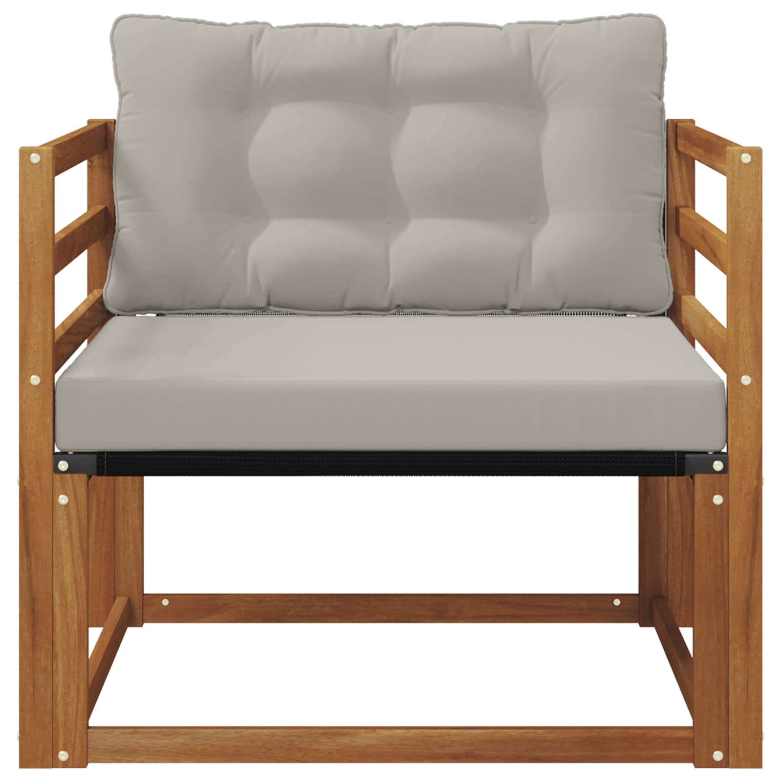 Buiten bankenset Massief Acaciahout en Textilene Naturel image 5