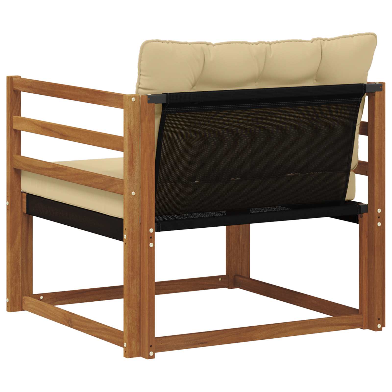 Buiten bankenset Massief Acaciahout en Textilene Naturel image 7