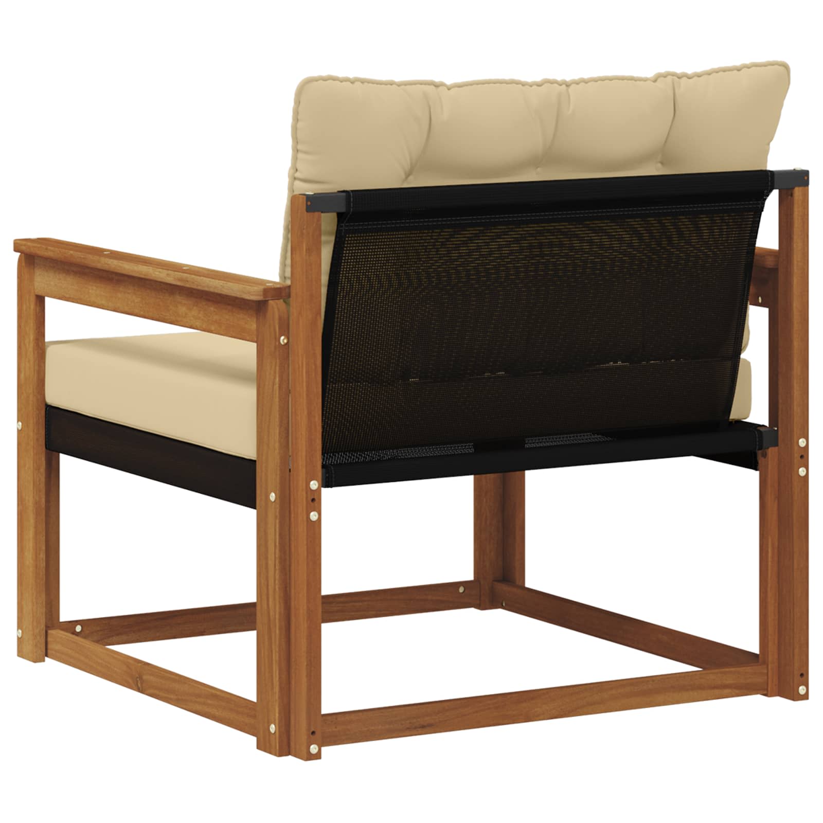 Buiten bankenset Massief Acaciahout en Textilene Naturel image 7