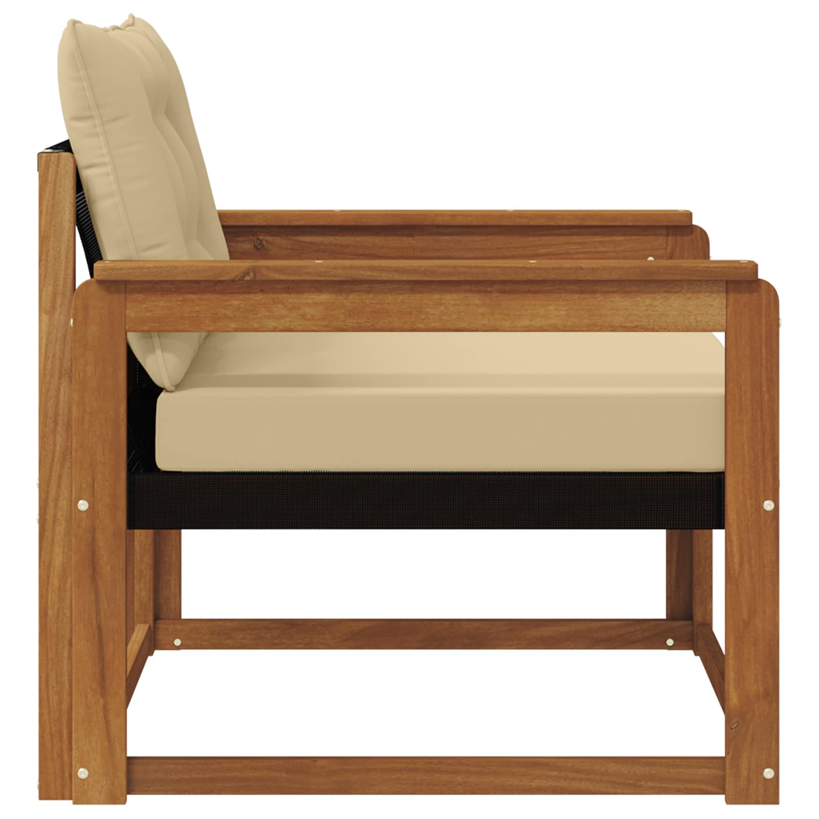 Buiten bankenset Massief Acaciahout en Textilene Naturel image 6