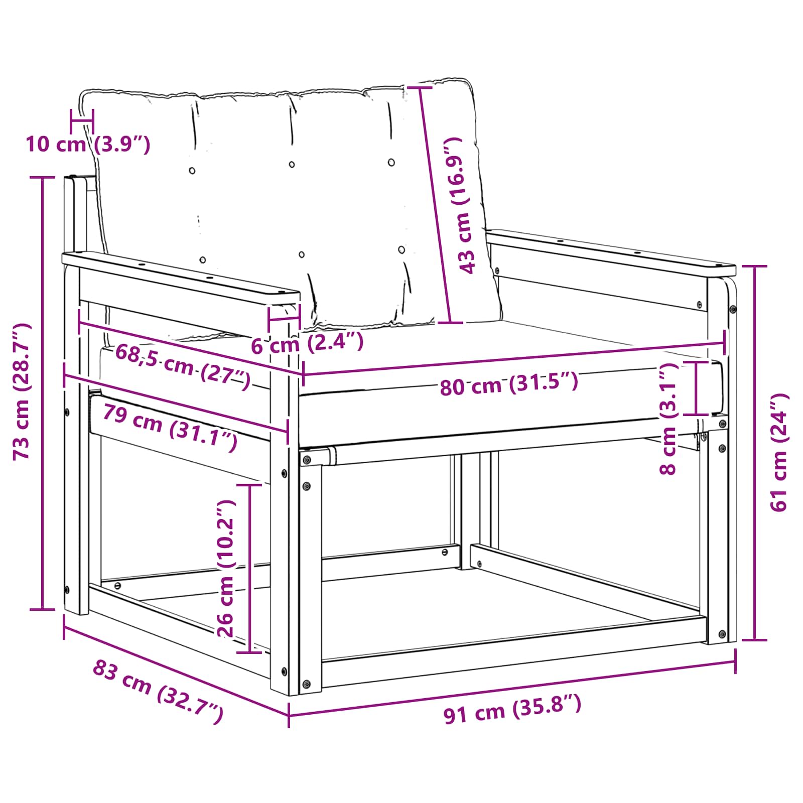 Buiten bankenset Massief Acaciahout en Textilene Naturel image 9
