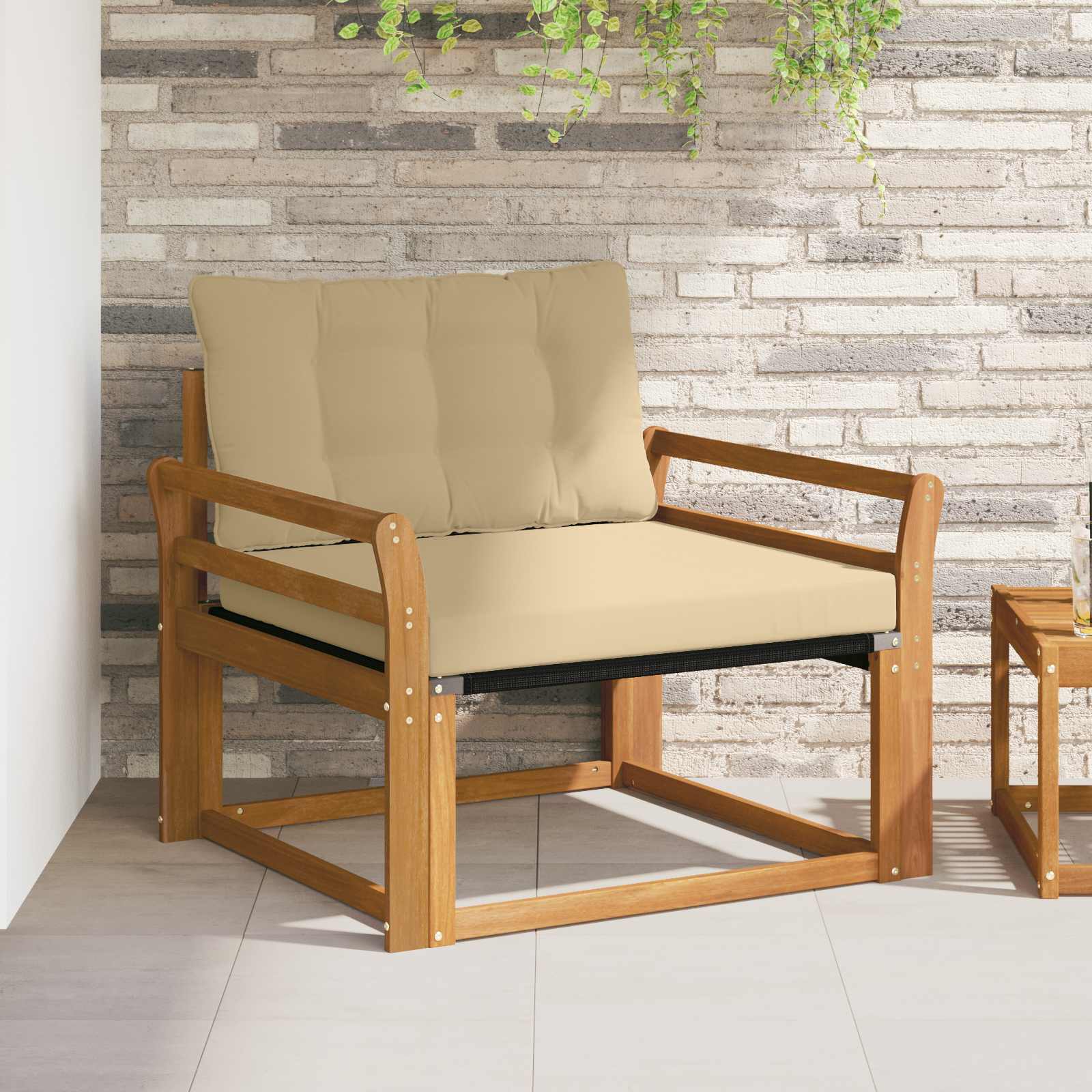 vidaXL Set de canapele de exterior Lemn solid de Acacia și Textilene