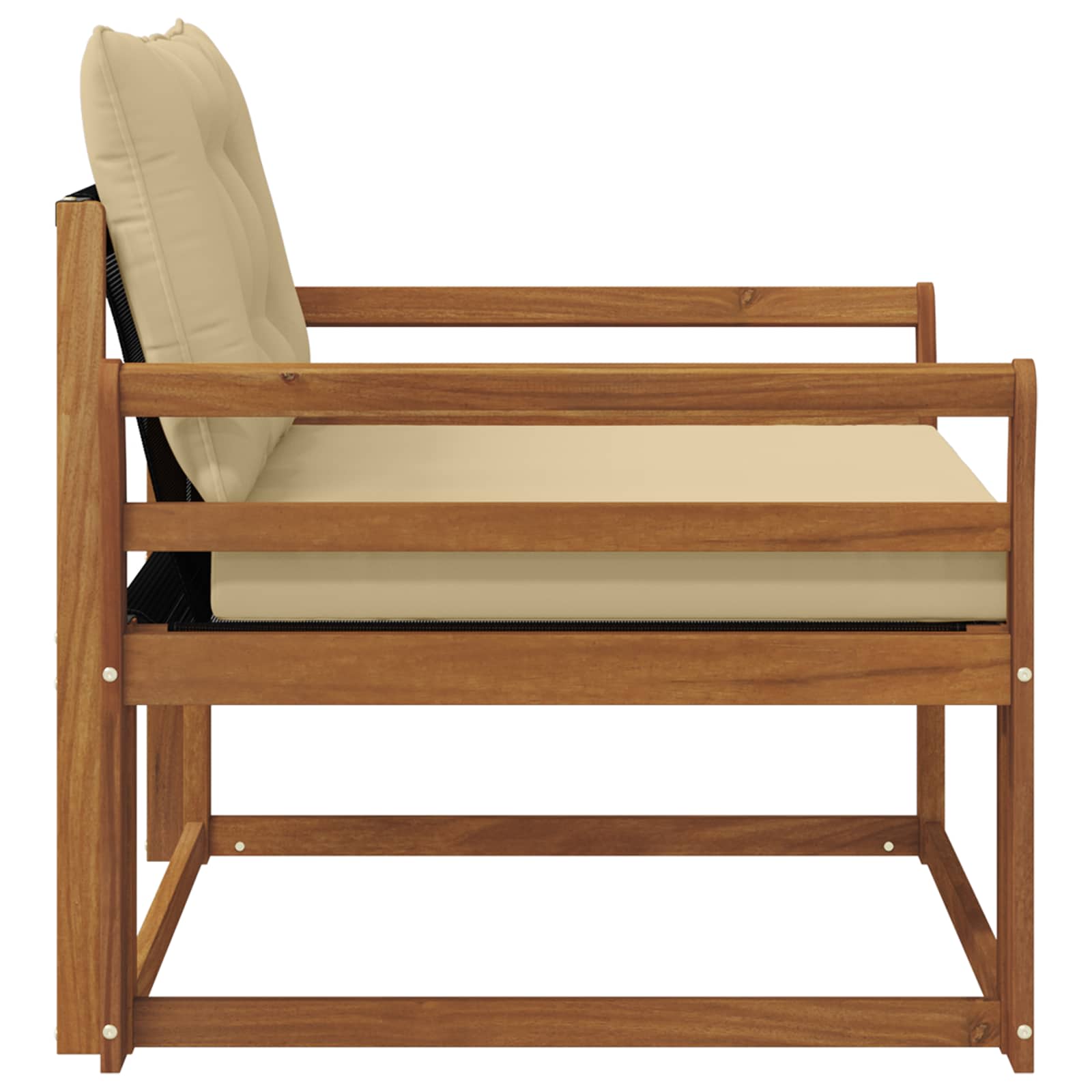 Zunanja garnitura za sedenje Masivno akacijevo les in Textilene - slika 6