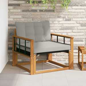 Zunanja garnitura za sedenje Masivno akacijevo les in Textilene