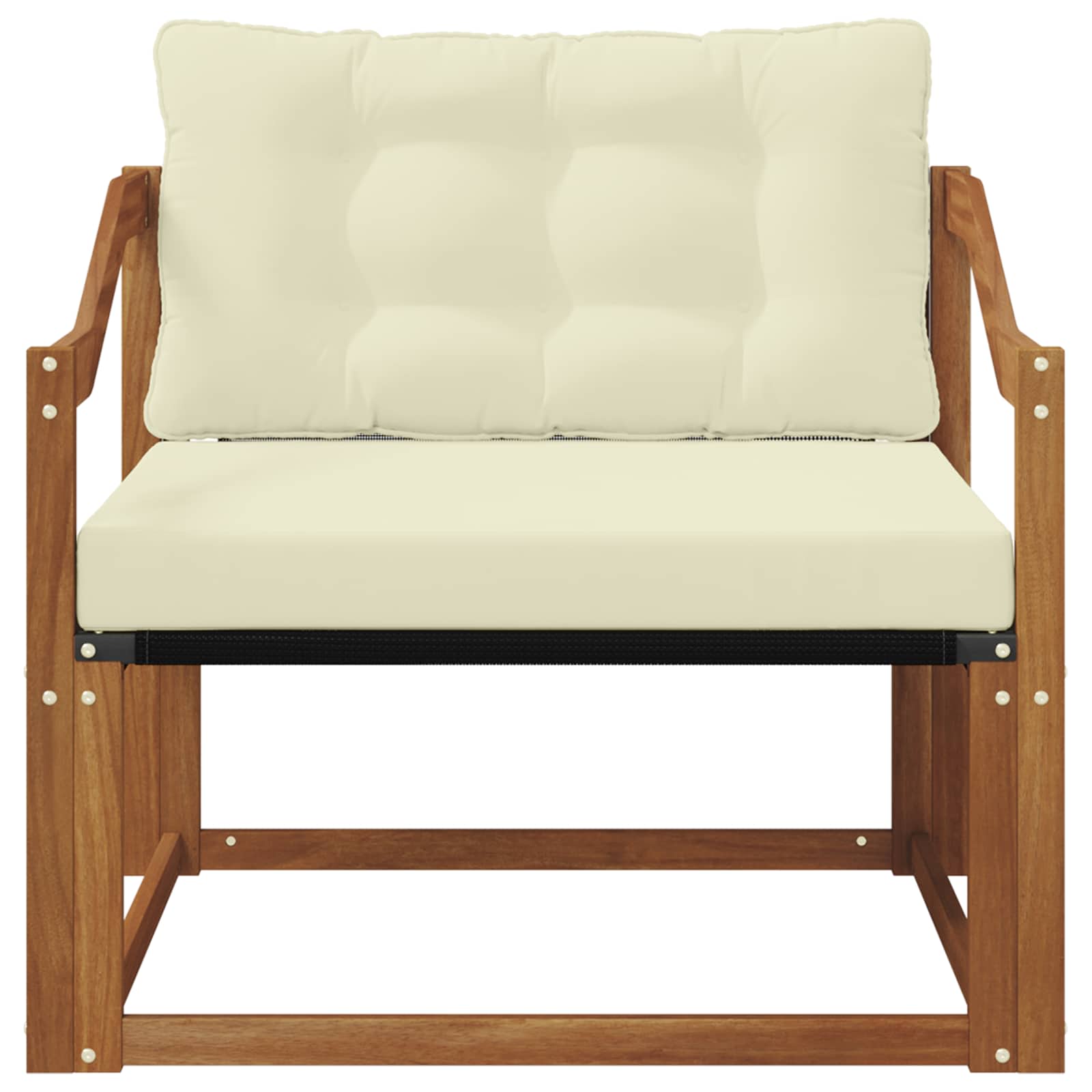 Buiten bankenset Massief Acaciahout en Textilene Naturel image 5