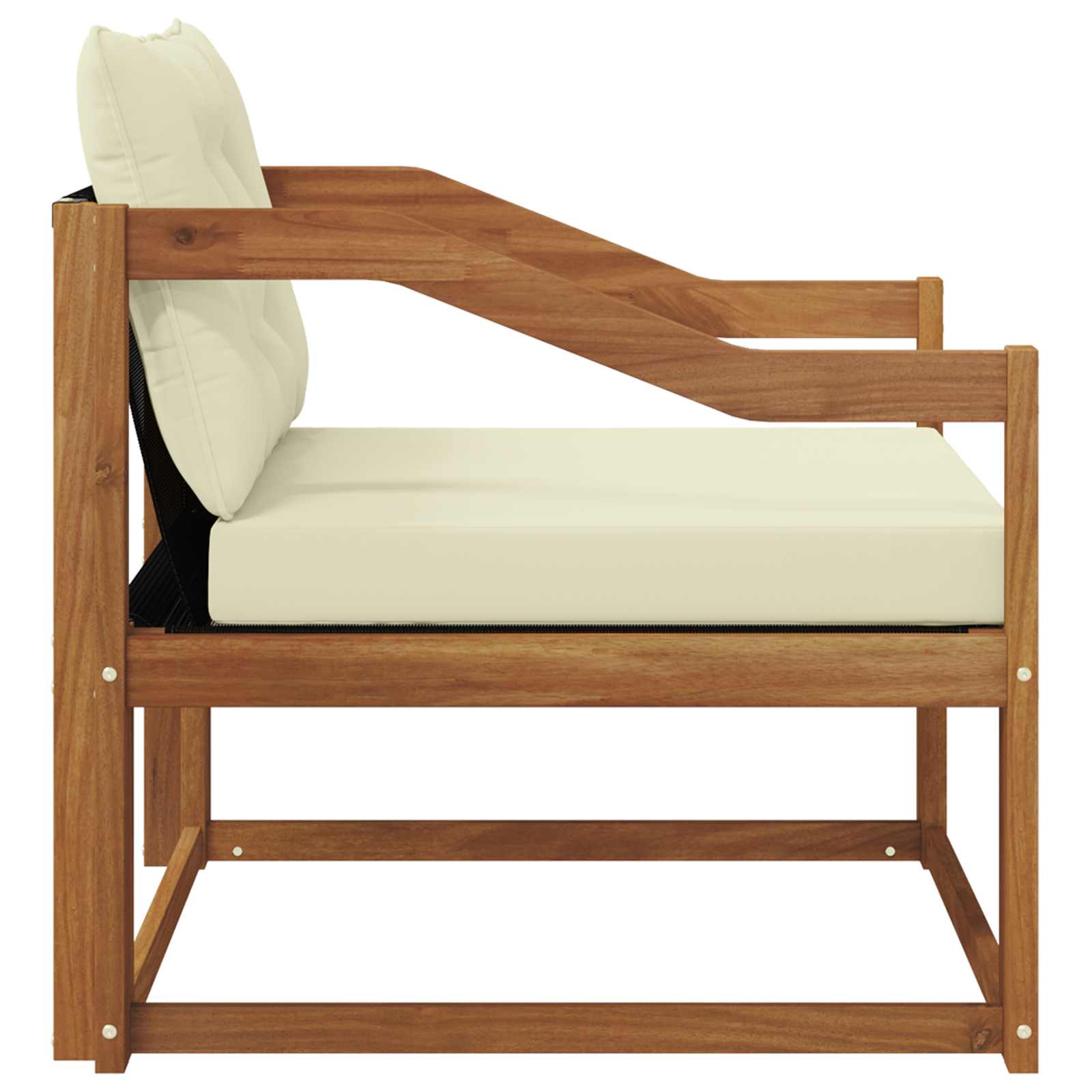 Buiten bankenset Massief Acaciahout en Textilene Naturel image 6