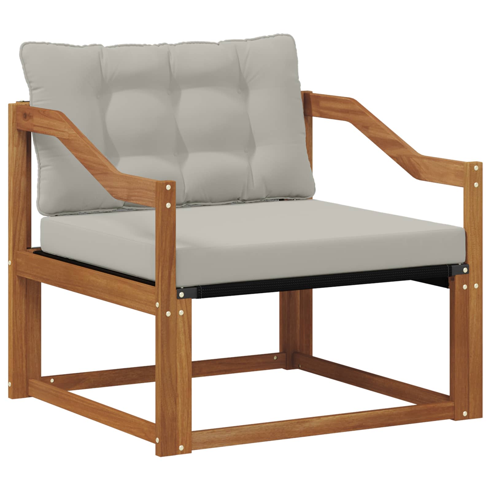 Buiten bankenset Massief Acaciahout en Textilene Naturel image 2