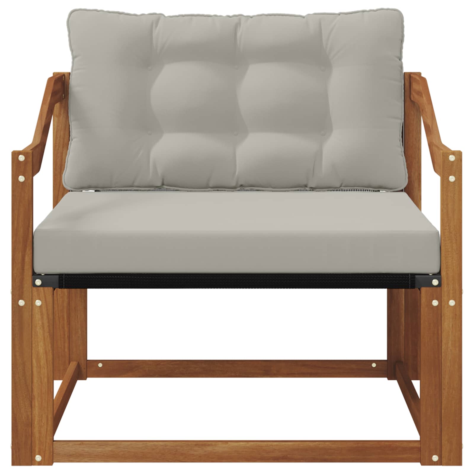 Buiten bankenset Massief Acaciahout en Textilene Naturel image 5