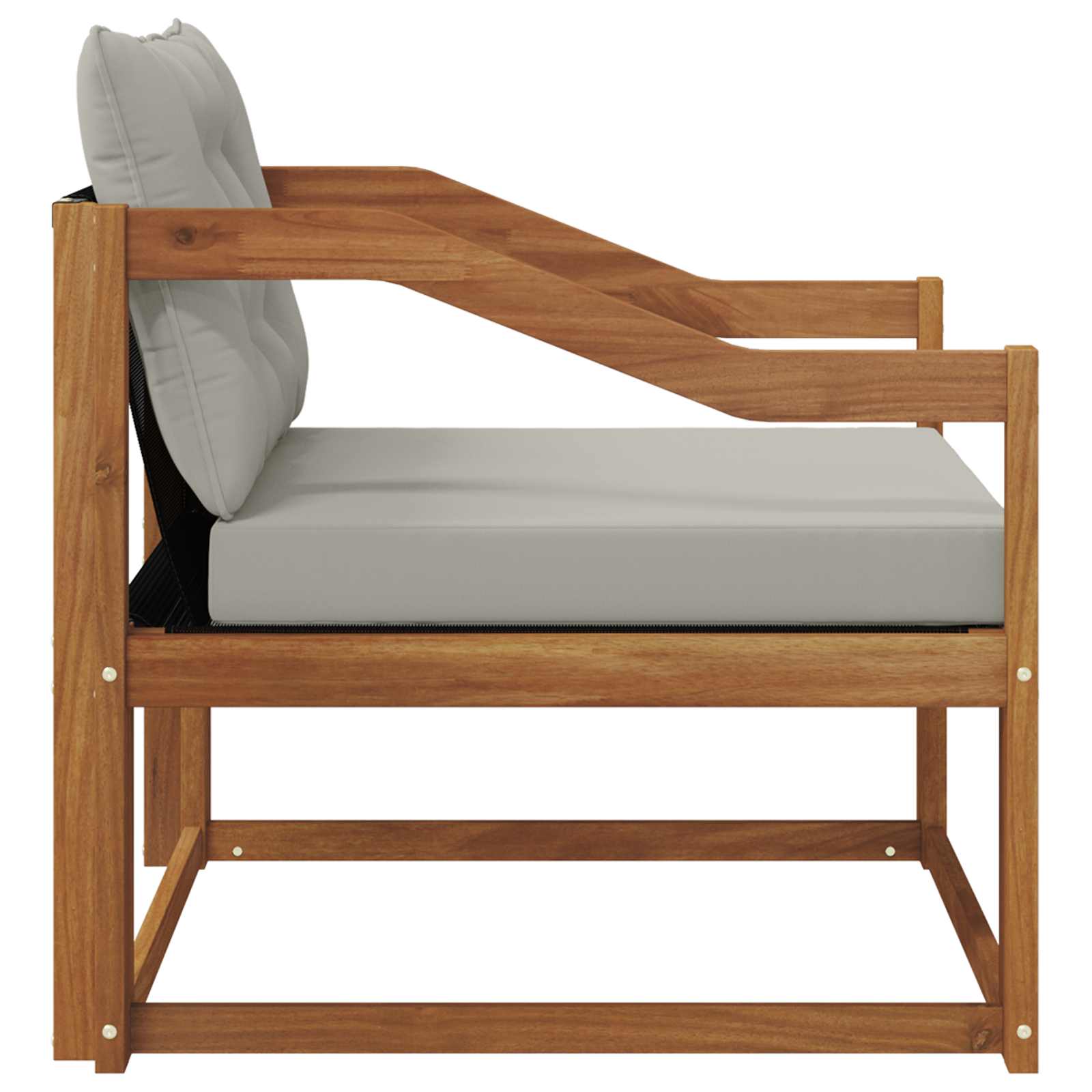 Buiten bankenset Massief Acaciahout en Textilene Naturel image 6