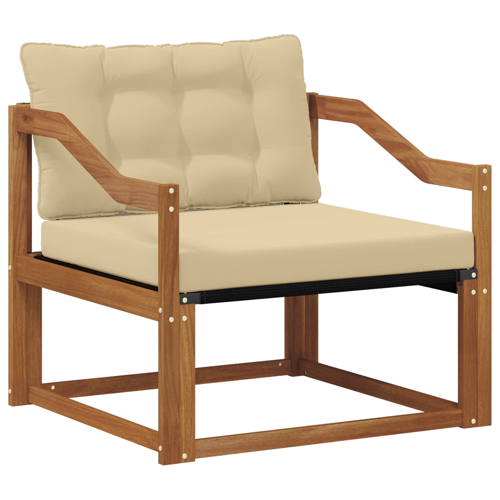 Zunanja garnitura za sedenje Masivno akacijevo les in Textilene - slika 2