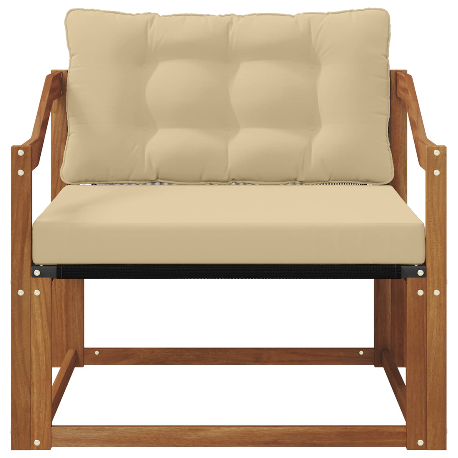 Zunanja garnitura za sedenje Masivno akacijevo les in Textilene - slika 5