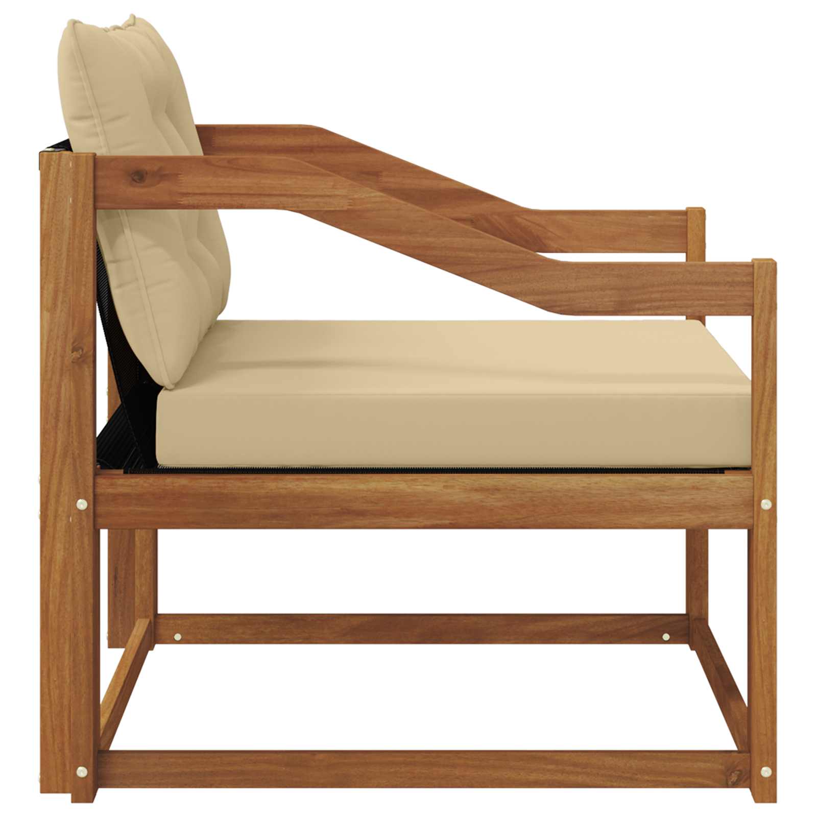 Zunanja garnitura za sedenje Masivno akacijevo les in Textilene - slika 6