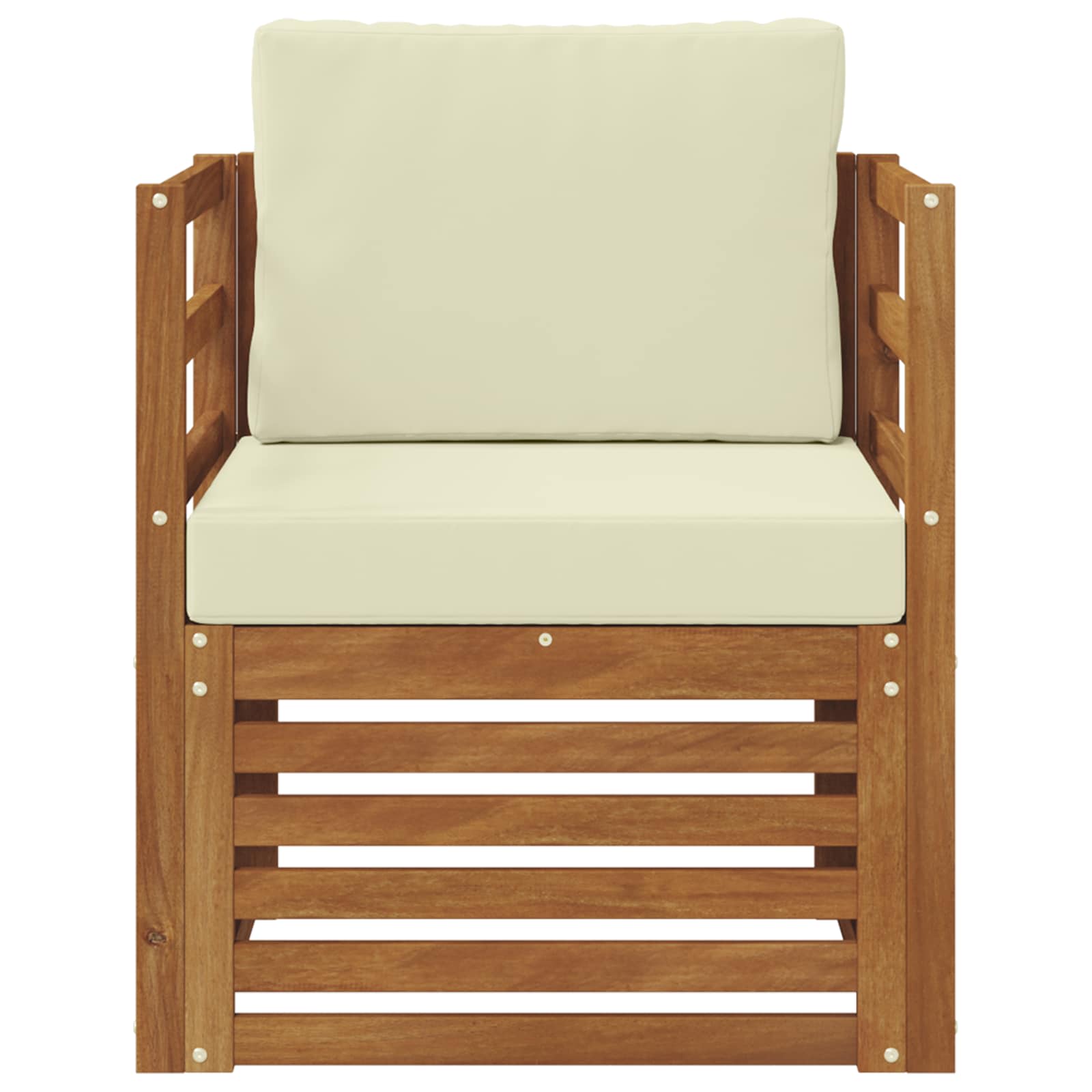 Thumbnail - vidaXL Outdoor-Sofagarnitur Massives Akazienholz und Polyester Natur