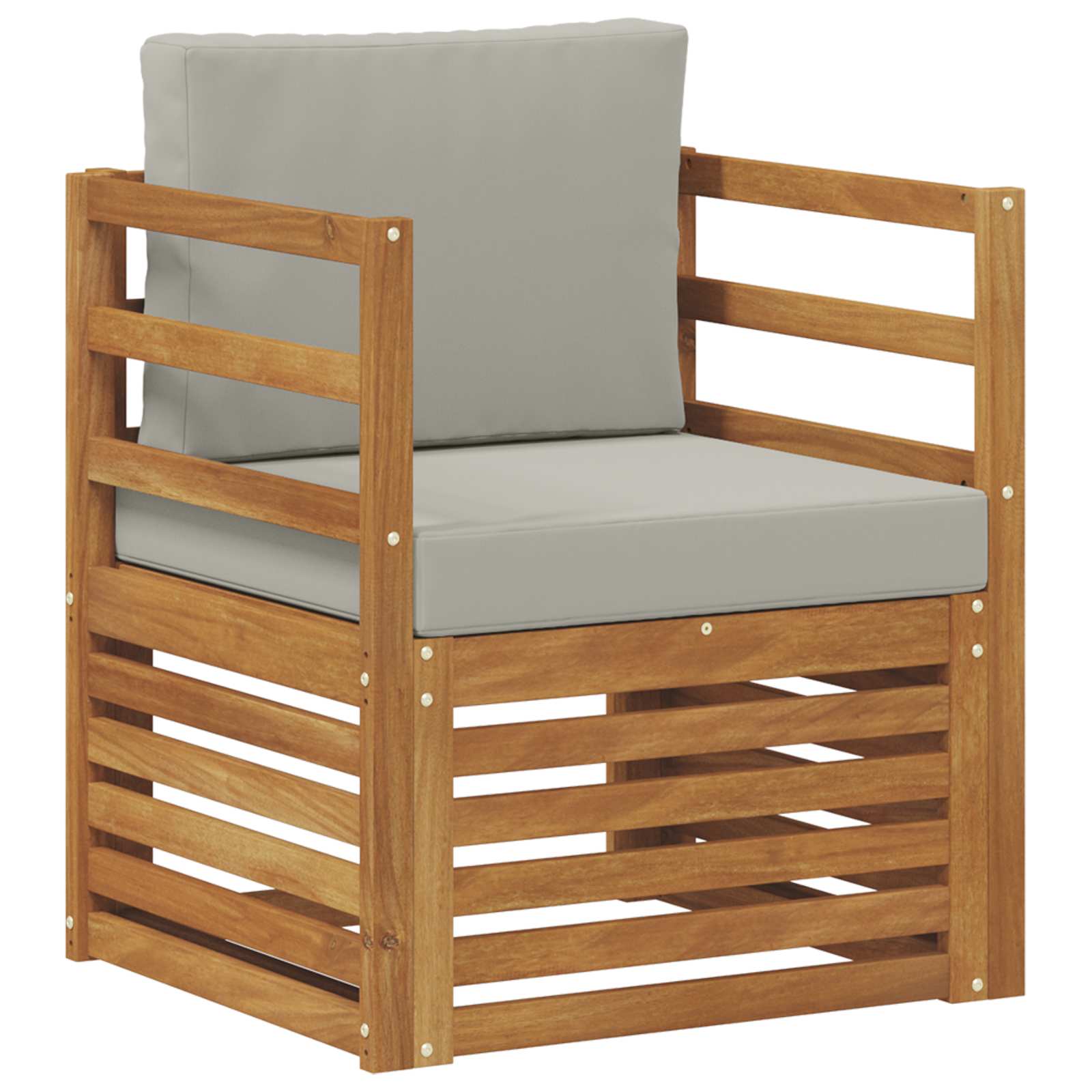 Thumbnail - vidaXL Outdoor-Sofagarnitur Massives Akazienholz und Polyester Natur