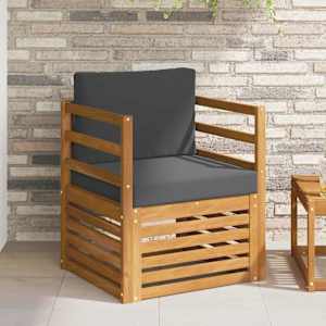 Zunanja garnitura za sedenje z blazino Naravna 67 x 63 x 73 cm