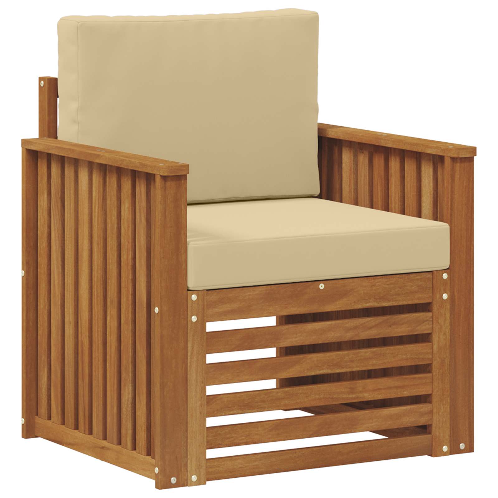 Thumbnail - vidaXL Outdoor-Sofagarnitur mit Kissen Natur 71 x 63 x 73 cm