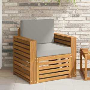 Zunanja garnitura za sedenje z blazino Naravna 79 x 63 x 73 cm