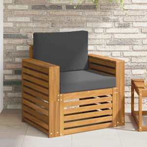 Zunanja garnitura za sedenje z blazino Naravna 79 x 63 x 73 cm