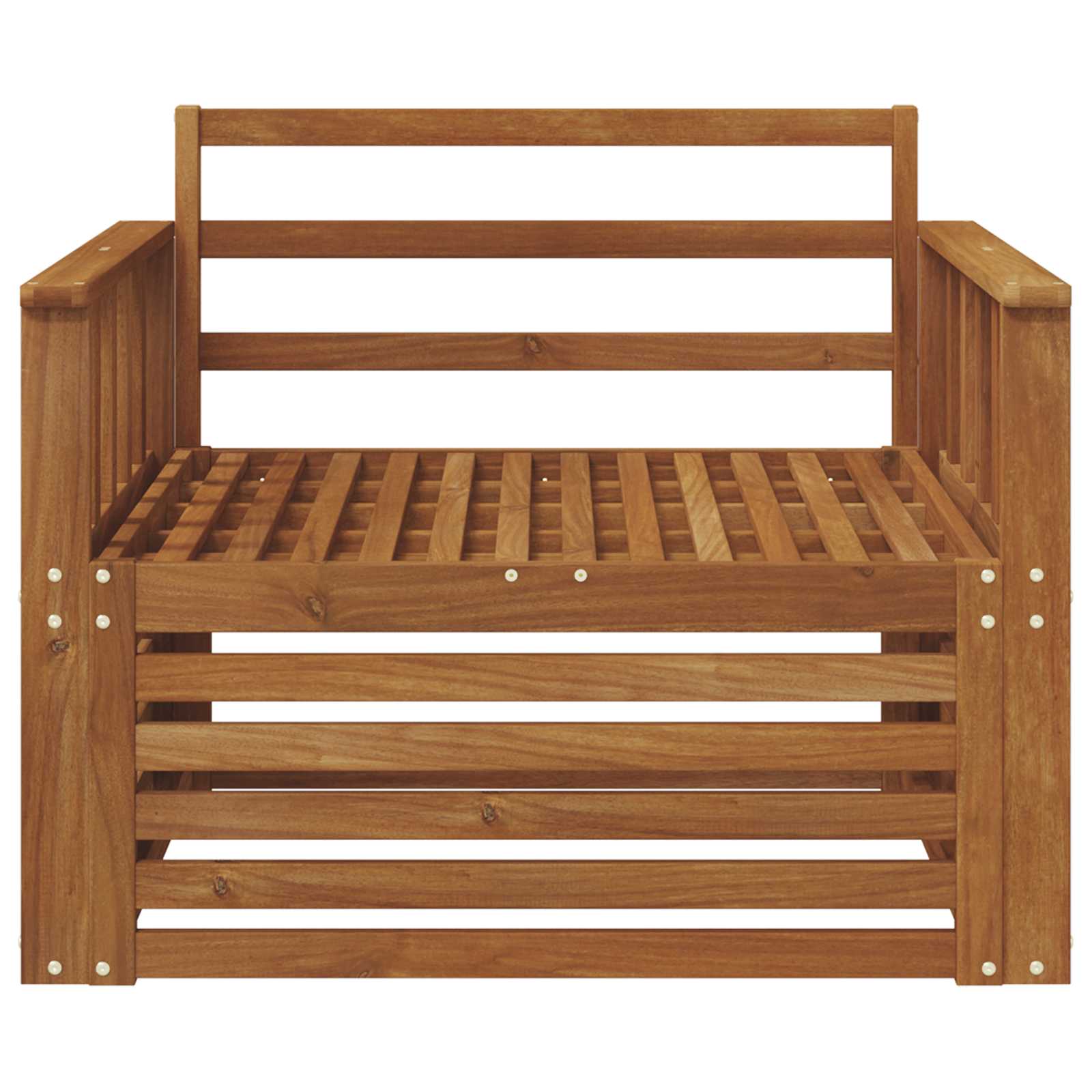 2 Stuk Bank met armleuningen Massief Acaciahout Naturel image 3