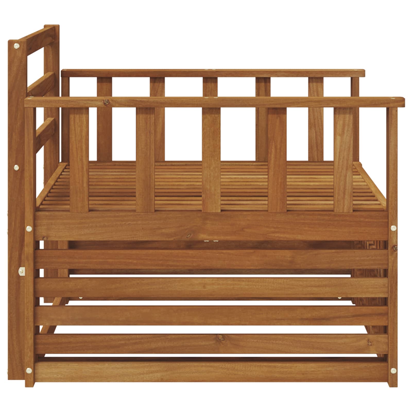 2 Stuk Bank met armleuningen Massief Acaciahout Naturel image 4