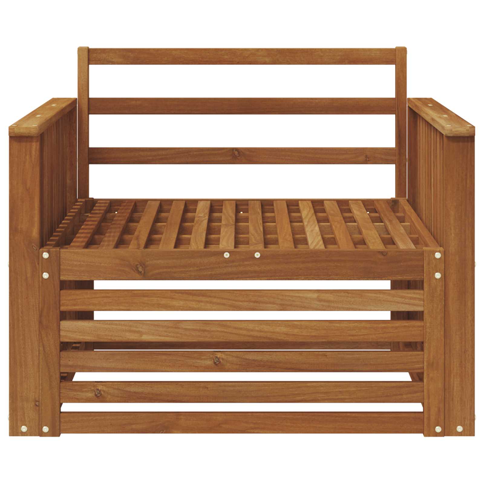 2 Stuk Bank met armleuningen Massief Acaciahout Naturel image 3