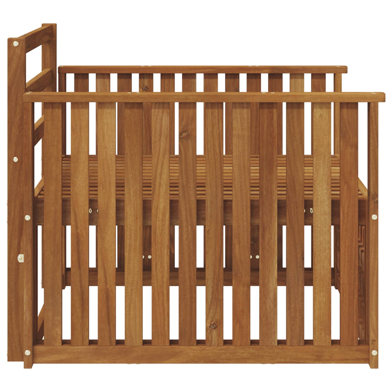 2 Stuk Bank met armleuningen Massief Acaciahout Naturel image 4