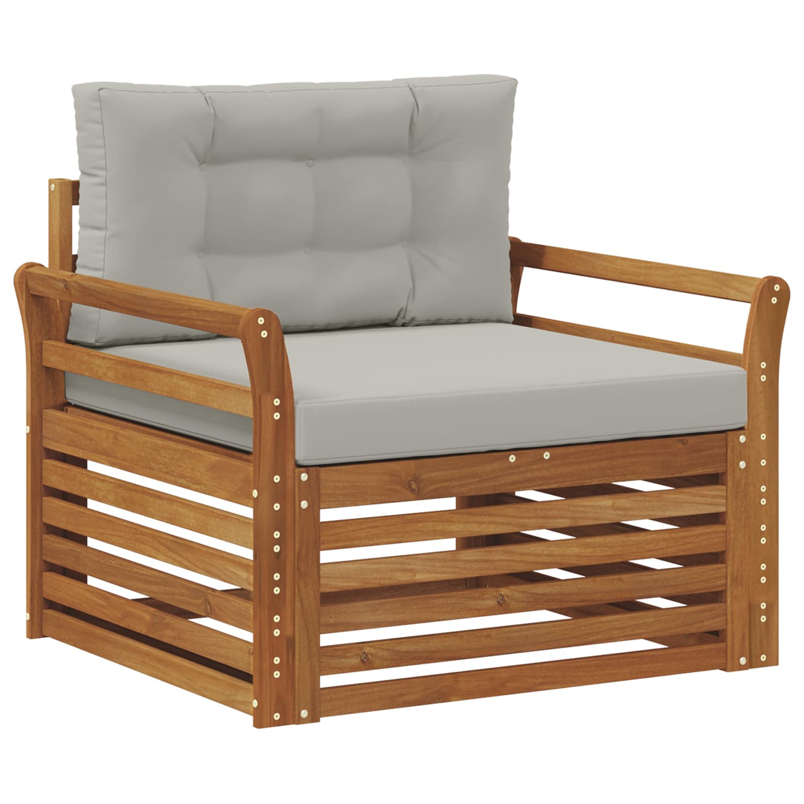 Thumbnail - vidaXL Outdoor-Sofagarnitur Massives Akazienholz und Polyester Natur