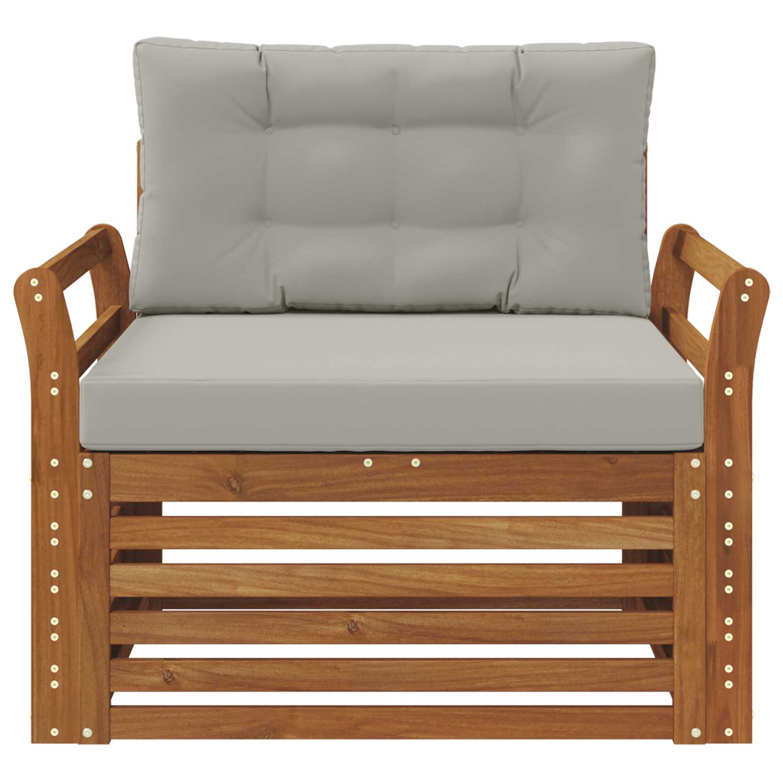 Thumbnail - vidaXL Outdoor-Sofagarnitur Massives Akazienholz und Polyester Natur