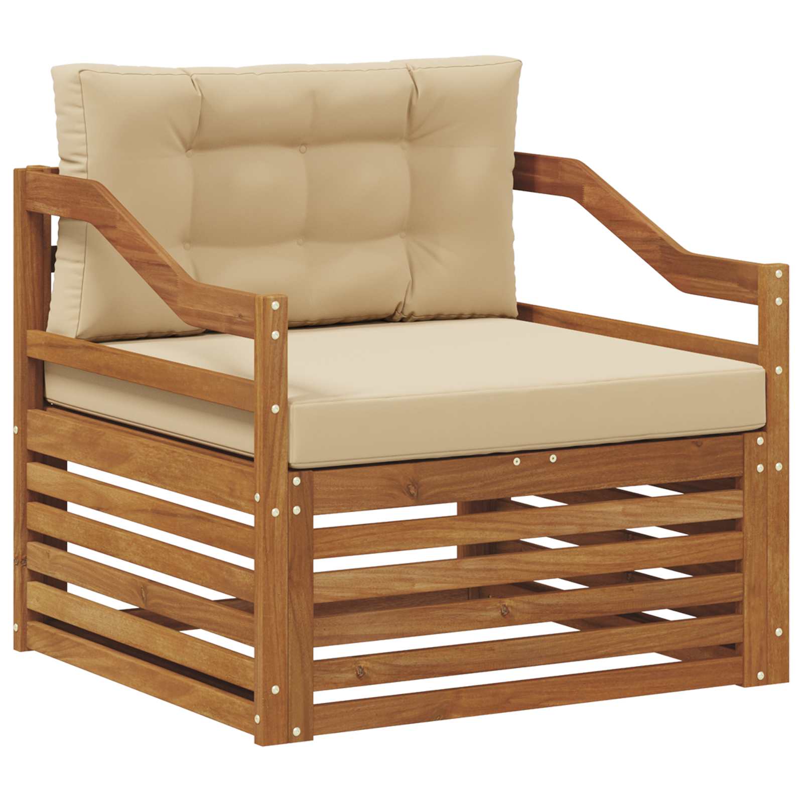 Buiten bankenset Massief Acaciahout Naturel image 2